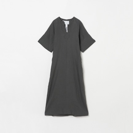 LINEN FLARE SLEEVE DRESS