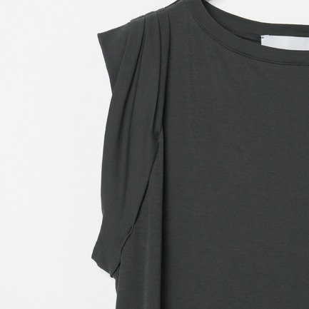TUCK NOSLEEVE DRESS 詳細画像 カーキ 3