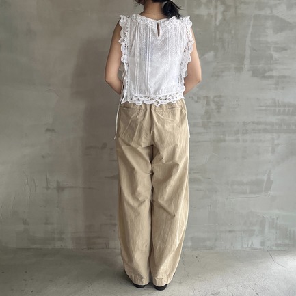 COTTON BATTEN LACE RIBBON TOP 詳細画像 ホワイト 11