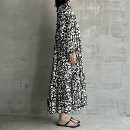 RIPPLE PRINT DRESS 詳細画像 ブラック 7