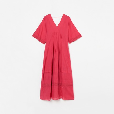 COTTON VOILE LACE PINTUCK DRESS