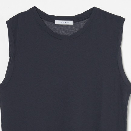 SHEER COTTON SLEEVELESS TEE 詳細画像 チャコールグレー 2