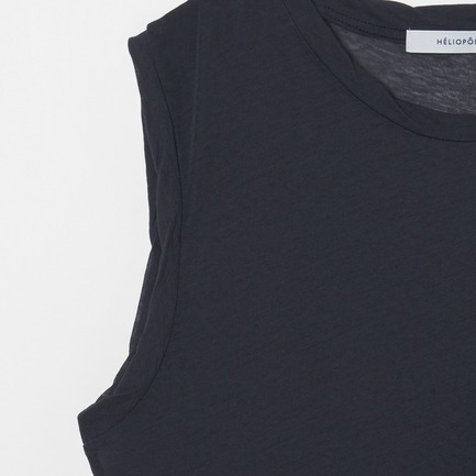 SHEER COTTON SLEEVELESS TEE 詳細画像 チャコールグレー 3