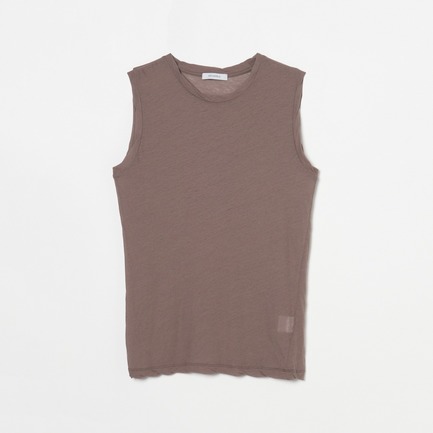 SHEER COTTON SLEEVELESS TEE