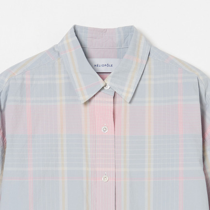 the EDITOR SHIRT (PALE PLAID) 詳細画像 ブルー系 2