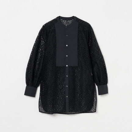 LACE COLLARLESS SHIRT