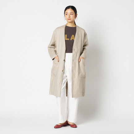 DUNGAREES LINEN COAT 詳細画像 ベージュ 13