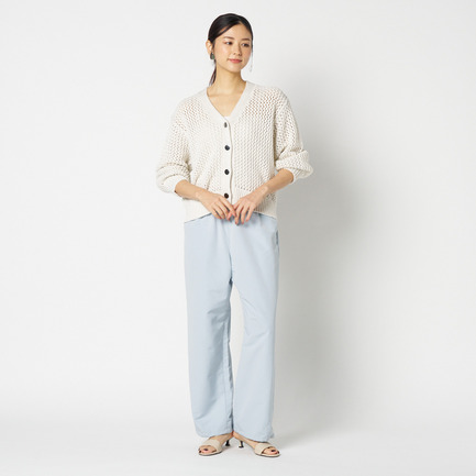 MESH KNIT CARDIGAN 詳細画像 アイボリー 7