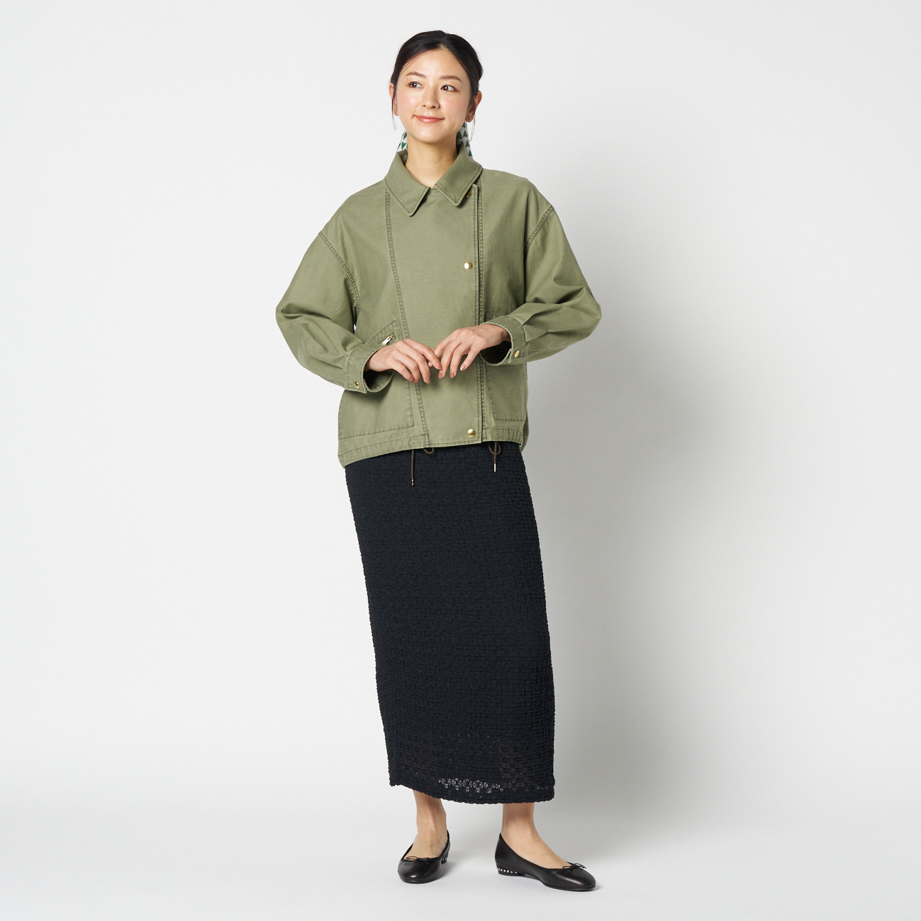 HELIOPOLE エリオポール　ミリタリーブルゾン オリーブ 36 オンライン限定】MILITARY BLOUSON｜HELIOPOLE｜HÉLIOPÔLE（エリオ