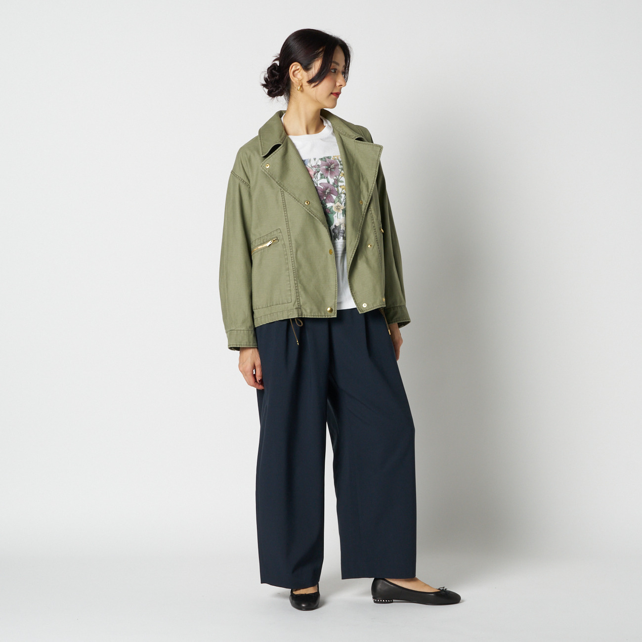 完売品✴︎heliopoleエリオポール　ミリタリーブルゾン 新品未使用品　38 オンライン限定】MILITARY BLOUSON｜HELIOPOLE｜HÉLIOPÔLE（エリオ