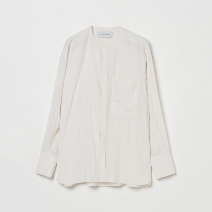 CREPE COLLARLESS SHIRT