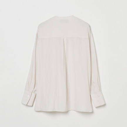 CREPE COLLARLESS SHIRT 詳細画像 アイボリー 1