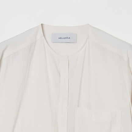 CREPE COLLARLESS SHIRT 詳細画像 アイボリー 2