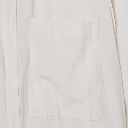 CREPE COLLARLESS SHIRT 詳細画像 アイボリー 5