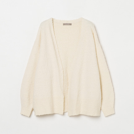 BUBBLE COTTON KNIT OPEN CARDIGAN