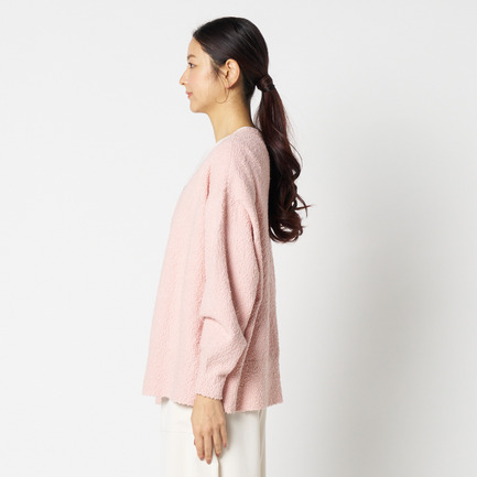 BUBBLE COTTON KNIT OPEN CARDIGAN 詳細画像 ピンク系 7