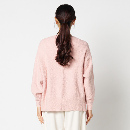 BUBBLE COTTON KNIT OPEN CARDIGAN 詳細画像 ピンク系 8