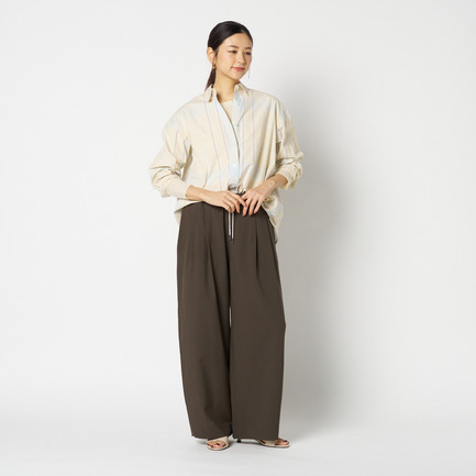 BARREL LEG TUCK PANTS 詳細画像 ダークブラウン 3