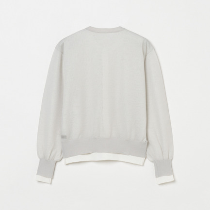 LAYERED KNIT REVERSIBLE GARDIGAN 詳細画像 ライトグレー 1