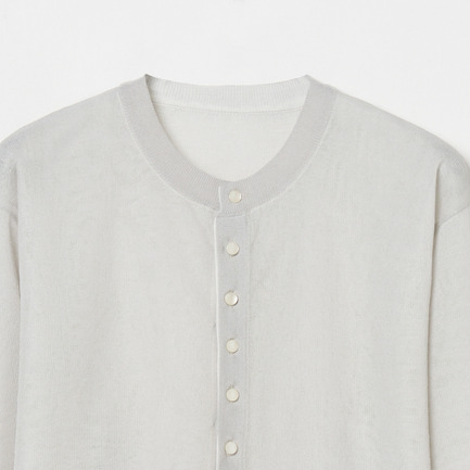 LAYERED KNIT REVERSIBLE GARDIGAN 詳細画像 ライトグレー 2