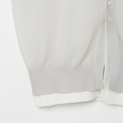 LAYERED KNIT REVERSIBLE GARDIGAN 詳細画像 ライトグレー 4