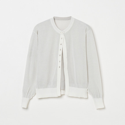 LAYERED KNIT REVERSIBLE GARDIGAN 詳細画像 ライトグレー 7