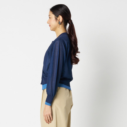 LAYERED KNIT REVERSIBLE GARDIGAN 詳細画像 ネイビー 2
