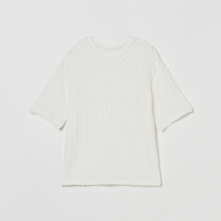 STRETCH LACE BIG T SHIRT 詳細画像 ホワイト 1