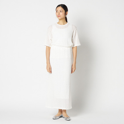 STRETCH LACE BIG T SHIRT 詳細画像 ホワイト 9