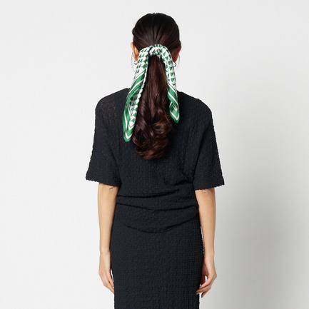 STRETCH LACE BIG T SHIRT 詳細画像 ブラック 3