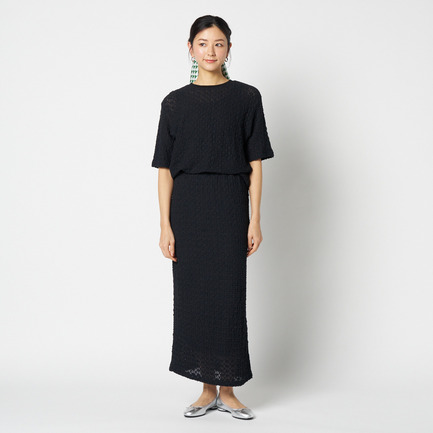 STRETCH LACE TIGHT SKIRT 詳細画像 ブラック 9