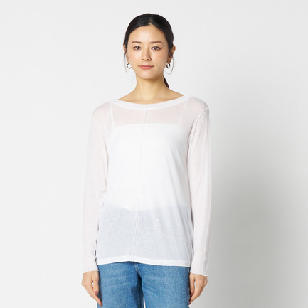 【smooth skin series】wide crew neck 詳細画像 アイボリー 1