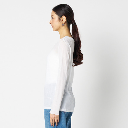 【smooth skin series】wide crew neck 詳細画像 アイボリー 2