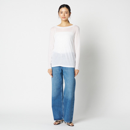 【smooth skin series】wide crew neck 詳細画像 アイボリー 4