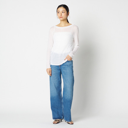 【smooth skin series】wide crew neck 詳細画像 アイボリー 5