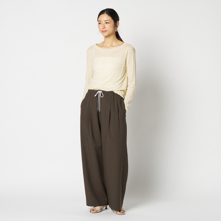 【smooth skin series】wide crew neck 詳細画像 クリーム 6