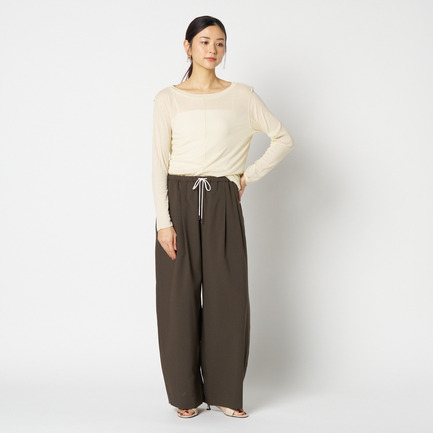 【smooth skin series】wide crew neck 詳細画像 クリーム 7