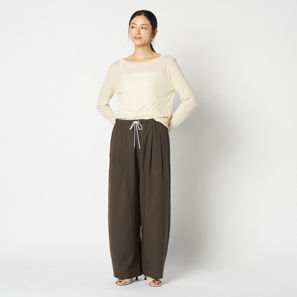 【smooth skin series】wide crew neck 詳細画像 クリーム 9