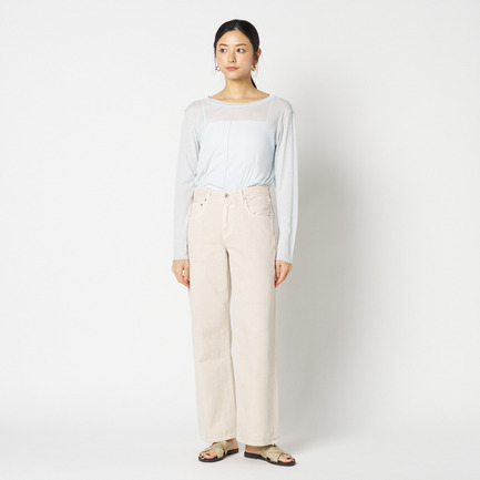 【smooth skin series】wide crew neck 詳細画像 スカイブルー 1