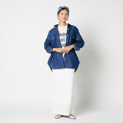 DENIM BIG SHIRT 詳細画像 ダークブルー 12