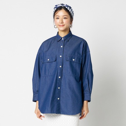 DENIM BIG SHIRT 詳細画像 ダークブルー 7
