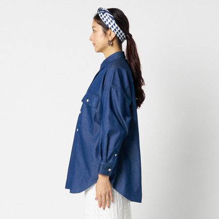 DENIM BIG SHIRT 詳細画像 ダークブルー 8