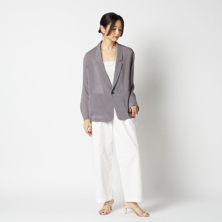 SHEER DOBBY STRIPE JACKET 詳細画像 ミディアムグレー 10