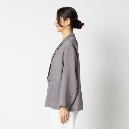 SHEER DOBBY STRIPE JACKET 詳細画像 ミディアムグレー 8