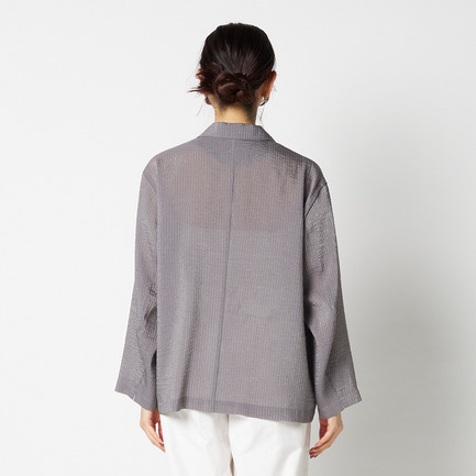 SHEER DOBBY STRIPE JACKET 詳細画像 ミディアムグレー 9