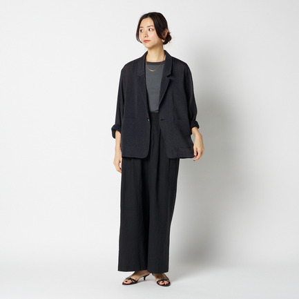 SHEER DOBBY STRIPE JACKET 詳細画像 ブラック 2