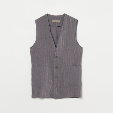 SHEER DOBBY STRIPE VEST