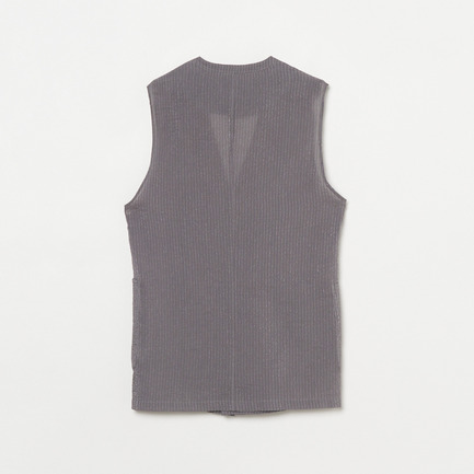 SHEER DOBBY STRIPE VEST 詳細画像 ミディアムグレー 1
