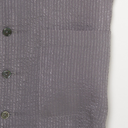 SHEER DOBBY STRIPE VEST 詳細画像 ミディアムグレー 5