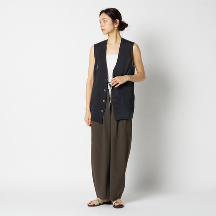 SHEER DOBBY STRIPE VEST 詳細画像 ブラック 1